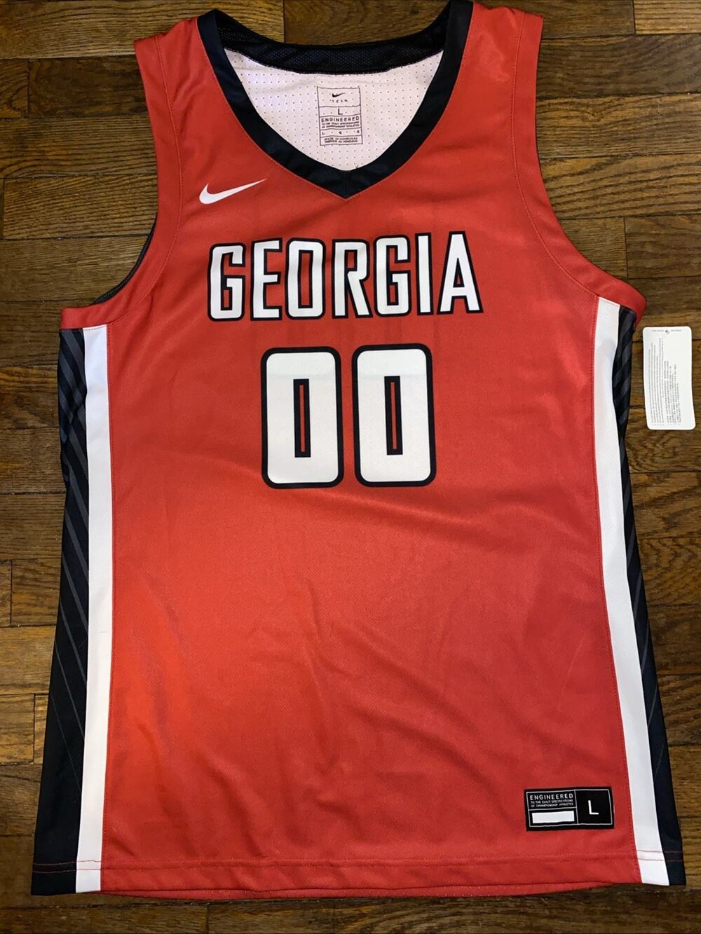 Nike Georgia Bulldogs NCAA Official Team Red Basketball Jersey Mens Large CQ4299